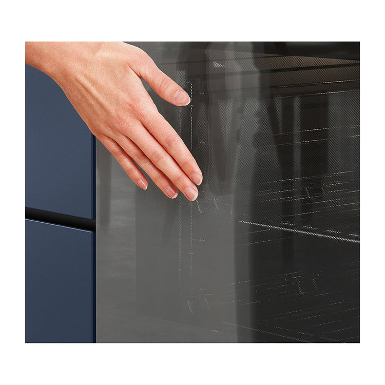 Westinghouse WVE617DSC 60cm Dark Stainless Steel 8-Function Electric Oven, Front  glass view