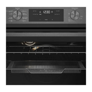 Westinghouse WVE617DSC 60cm Dark Stainless Steel 8-Function Electric Oven, Control panel view