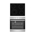 Westinghouse WVE645S 60cm Electric Built-In Oven & 60cm Ceramic Cooktop Pack, Front and Top view