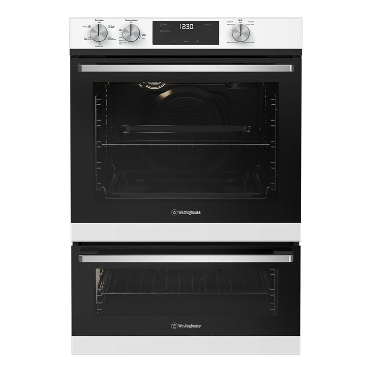 Westinghouse 60cm Multi-Function Oven with Separate Grill White WVE6565WD, Front View