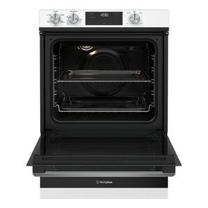 Westinghouse 60cm Multi-Function Oven with Separate Grill White WVE6565WD, Front View Door Open