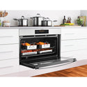 Westinghouse WVE916SB 90cm Electric Underbench Oven, Front right view with door open