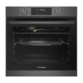 Westinghouse WVEP617DSC 60cm Dark Stainless Steel 10-Function Electric Oven, Front view