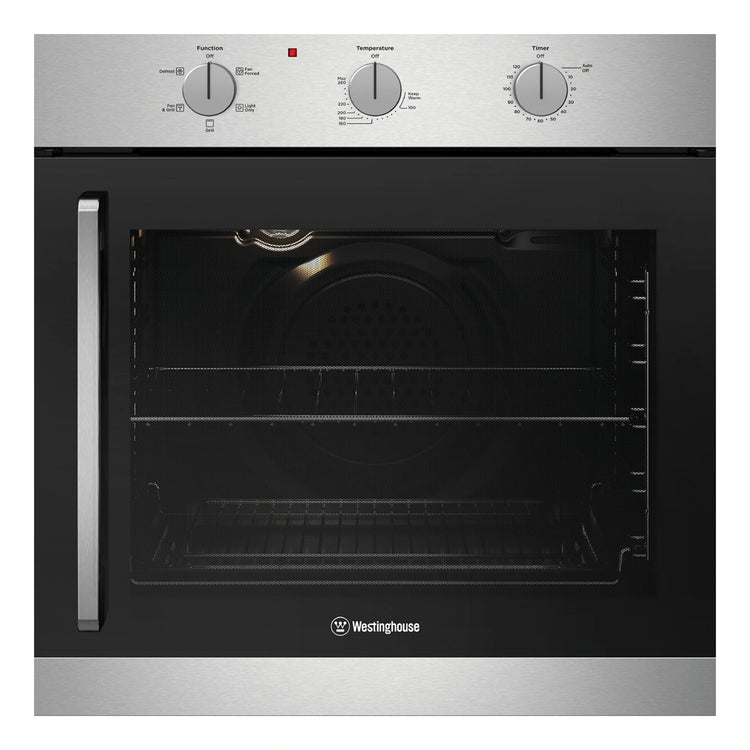 Westinghouse 60cm Right-Opening 5 Function Electric Built-In Oven Steel WVES6314SDR, Front View