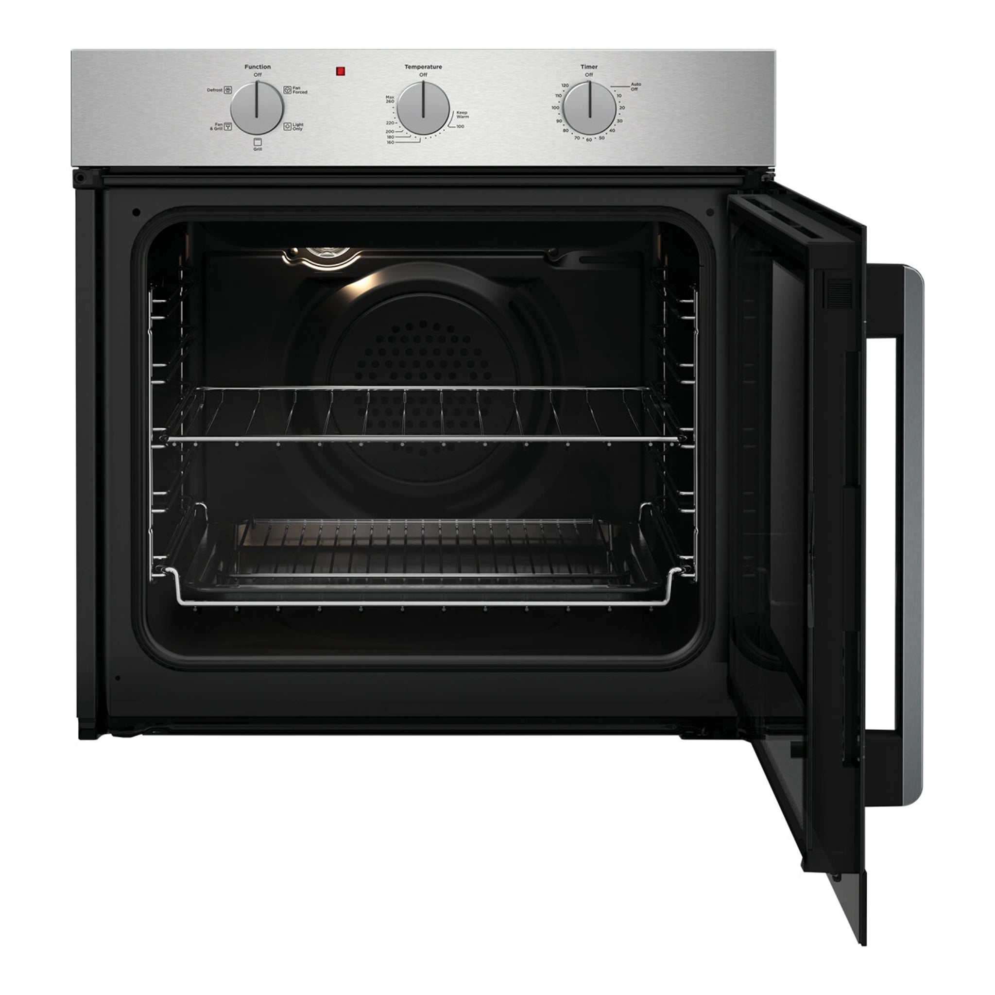 Westinghouse 60cm Right-Opening 5 Function Electric Built-In Oven Steel WVES6314SDR, Ride Side Open View
