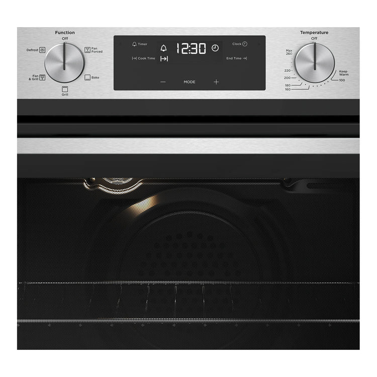 Westinghouse 60cm Built-In LPG Gas Oven with Separate Electric Grill WVG655SCLP, Control Panel View