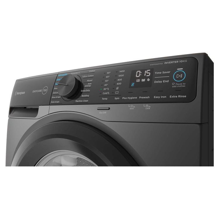 Westinghouse 10kg EasyCare 700 Front Load Washing Machine WWF1044M7SA, Controls