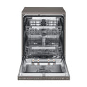 LG XD3A25BS QuadWash 60cm 15 Place Freestanding Dishwasher Black Stainless, Front open