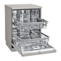LG XD4B24PS QuadWash 60cm 14 Place Freestanding Dishwasher Platinum Steel