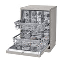 LG XD4B24PS QuadWash 60cm 14 Place Freestanding Dishwasher Platinum Steel