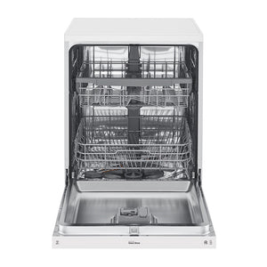 LG XD5B14WH QuadWash 60cm 14 Place Freestanding Dishwasher White, Front open